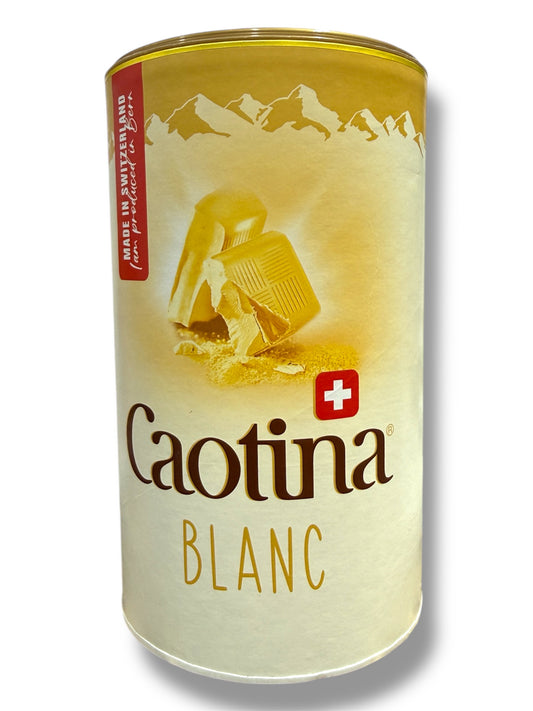 Caotina Blanc Swiss White Chocolate Drink Powder – Premium Creamy Hot & Cold Beverage (500g)