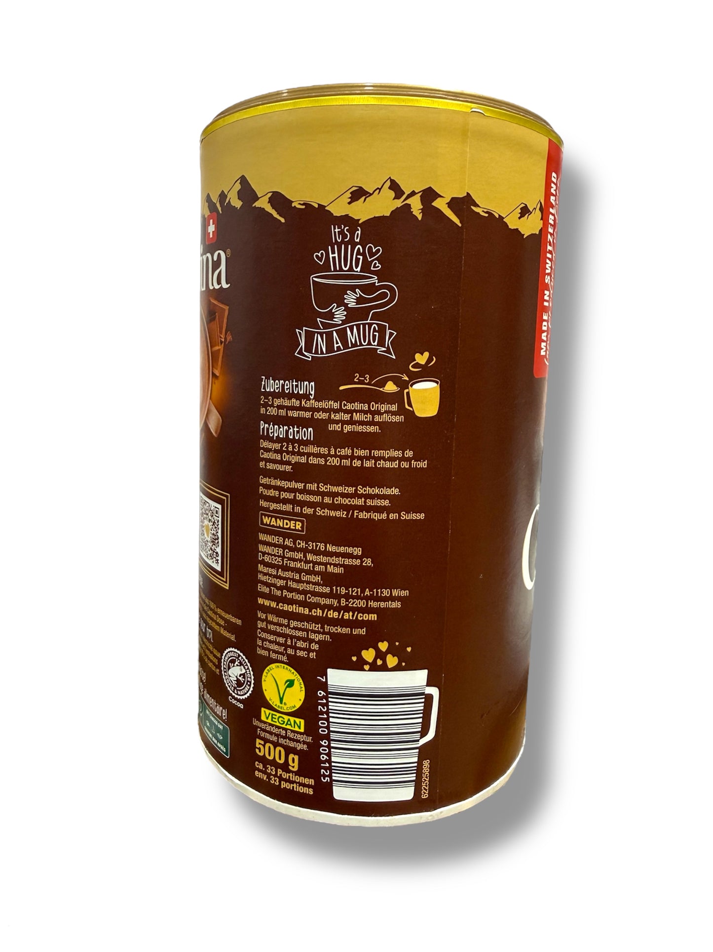 Caotina Original Swiss Chocolate Drink Powder – 500g