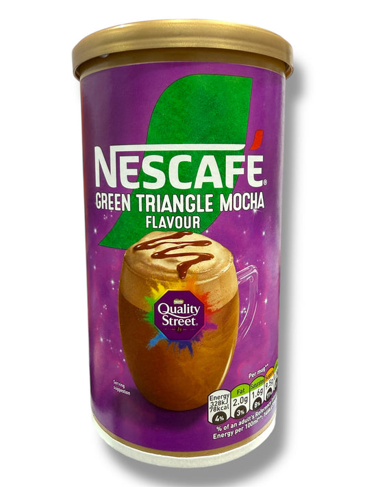 Nescafé Green Triangle Mocha Flavour Coffee – Inspired by Quality Street, Rich Chocolate & Smooth Hazelnut Blend, 260g