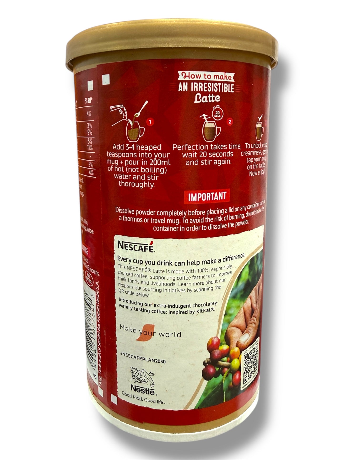 Nescafé KitKat Latte Flavour Creamy Instant Coffee Drink with Chocolate Wafer Taste | 273g