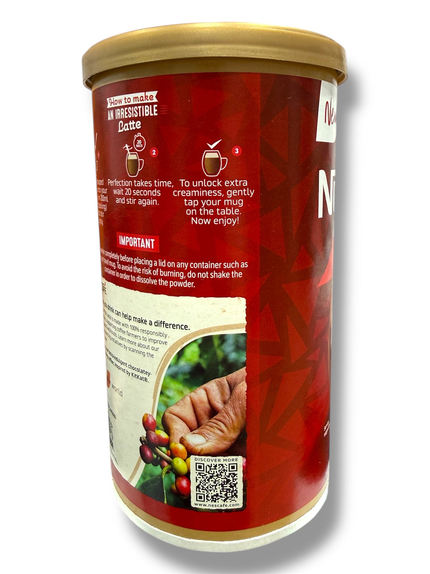 Nescafé KitKat Latte Flavour Creamy Instant Coffee Drink with Chocolate Wafer Taste | 273g