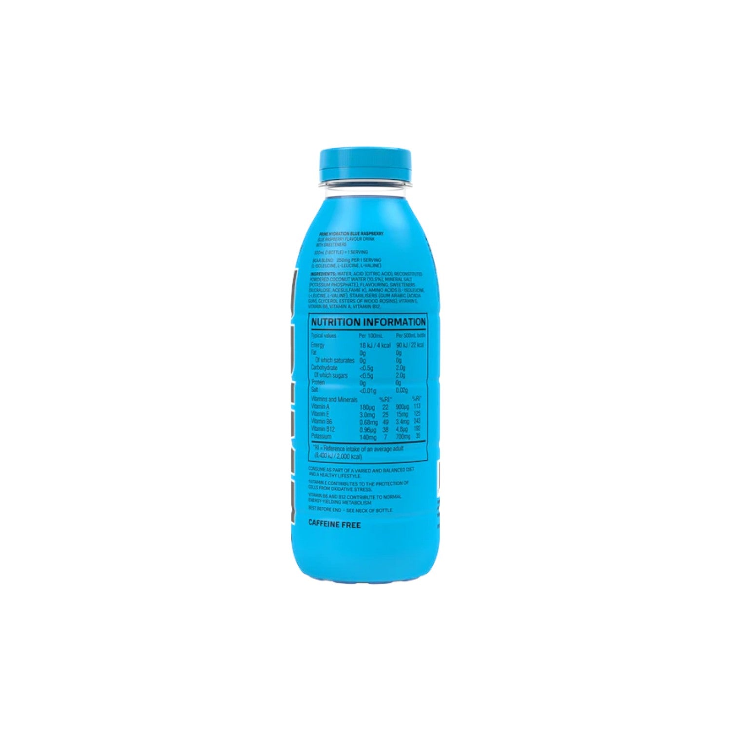 PRIME Blue Raspberry Flavour Hydration Drink 500ml.