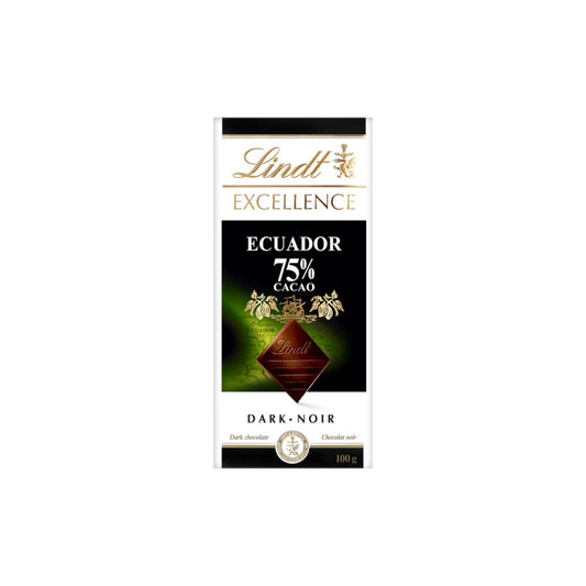 Lindt Excellence ECUADOR 75% Cocoa Chocolate Bar 100g