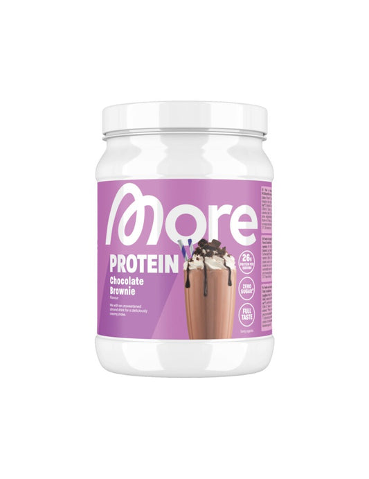 MORE Protein Shake Chocolate Brownie Flavour – 360 g | 25 g Protein | Zero Sugar | High Protein Creamy Drink | Made in Germany