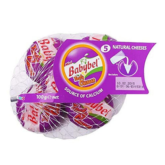 Babybel Cheddar Cheese, 5portion 100gm