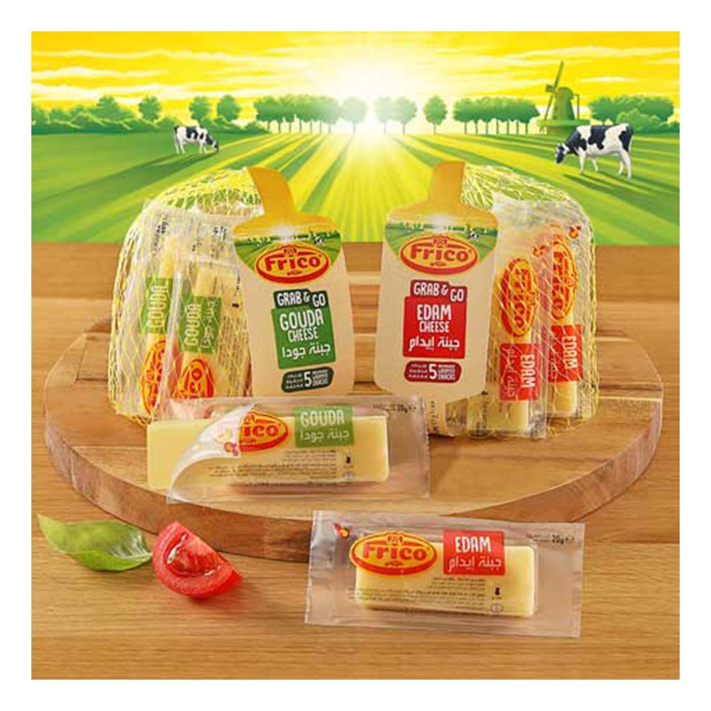 Frico Grab & Go Gouda Cheese Snacks 5 x 20 g – Creamy Dutch Cheese Bites