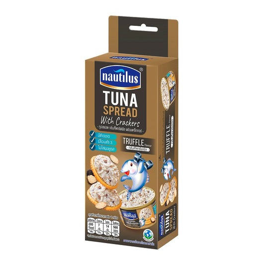 Nautilus Tuna Spread with Crackers – Truffle Flavour | Premium Gourmet Protein Snack, Ready-to-Eat with Omega-3 & Rich Truffle Taste (117g)