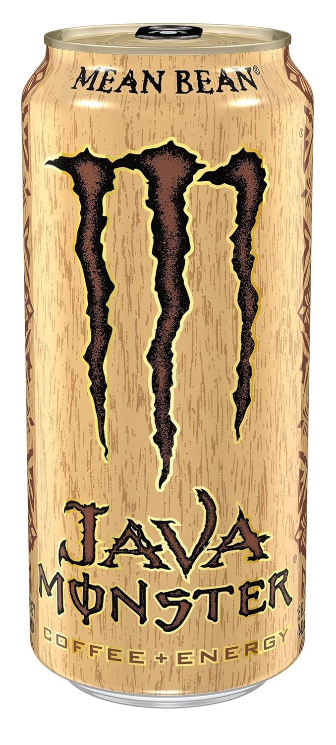 Java Monster Mean Bean – Coffee + Energy Drink 15oz | Smooth Vanilla Bean Flavor with 200mg Caffeine & B-Vitamins