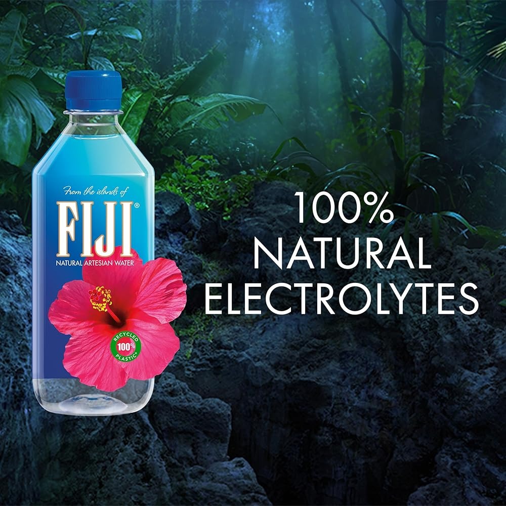 FIJI Natural Mineral Water 500 ml Bottle – Premium Imported Artesian Water from Fiji Islands, Low Sodium, Naturally Filtered Through Volcanic Rock