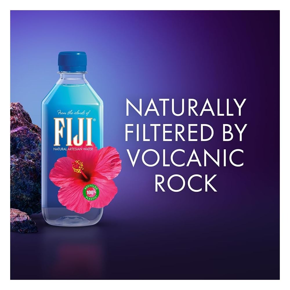 FIJI Natural Mineral Water 500 ml Bottle – Premium Imported Artesian Water from Fiji Islands, Low Sodium, Naturally Filtered Through Volcanic Rock