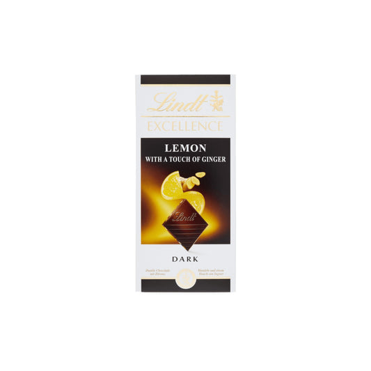 Lindt Excellence Dark Lemon & Ginger Bar 100g