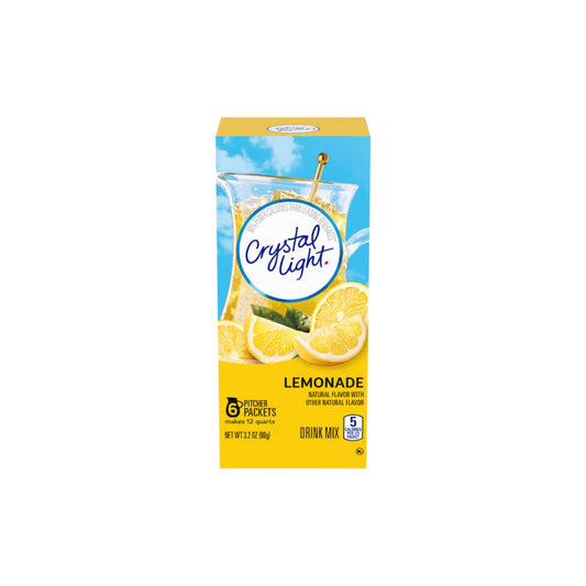 Crystal Light Lemonade Naturally Flavored Powdered Drink Mix 90g (6 Pitcher Packets)