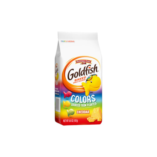Goldfish Cheddar Flavored Colors Baked Snack Crackers 187g